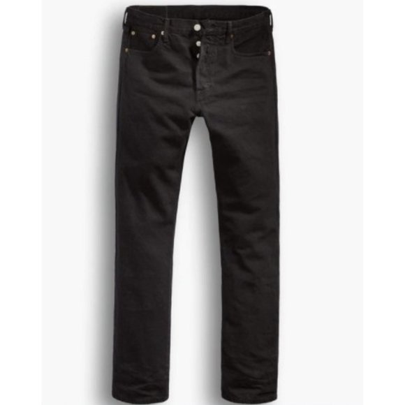 Levi Strauss & Co. Men's 501 Original Regular Fit Black Denim Jeans Size W38 L34 - Picture 2 of 16